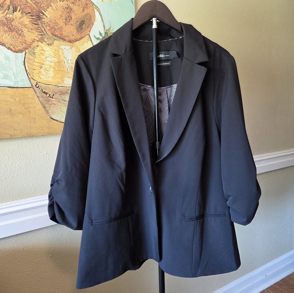 Studio By Torrid Women's 3/4 Sleeve Black Blazer